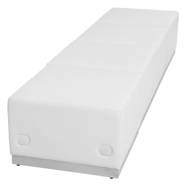 Flash Furniture 4 pcs. Living Room Set, 25-1/4" to 25-1/2" x 16", Upholstery Color: White - ZB-803-540-SET-WH-GG