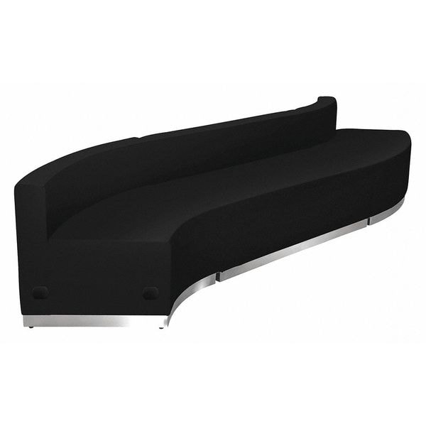 Flash Furniture 3 pcs. Living Room Set, 25-1/4" to 41-1/2" x 27", Upholstery Color: Black - ZB-803-850-SET-BK-GG