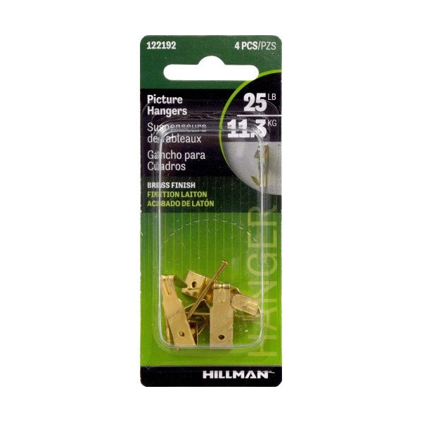 Hillman HILLMAN Brass-Plated Gold Professional Picture Hanger 25 lb 4 pk - 122192