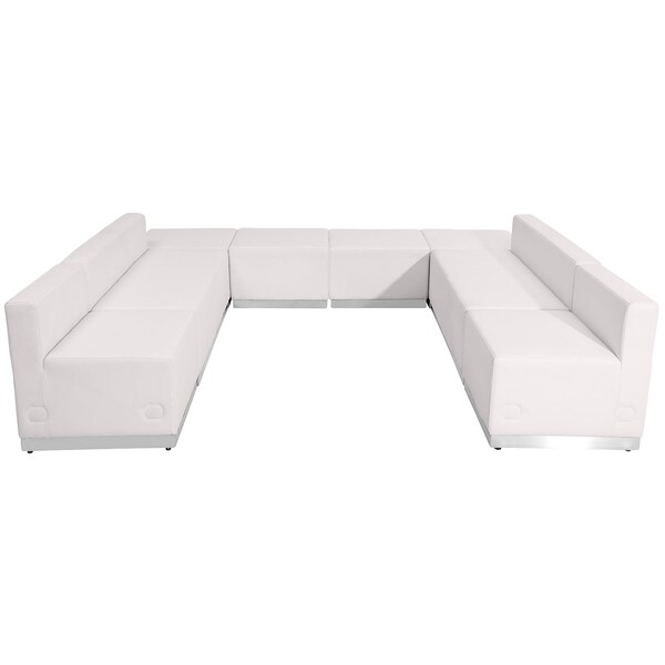 Flash Furniture 8 pcs. Living Room Set, 25-1/4" to 102-1/2" x 27" - ZB-803-710-SET-WH-GG