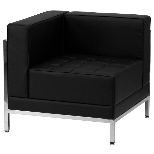 Flash Furniture 10 pcs. Black Leather Reception Set, Imagination Series - ZB-IMAG-SET19-GG