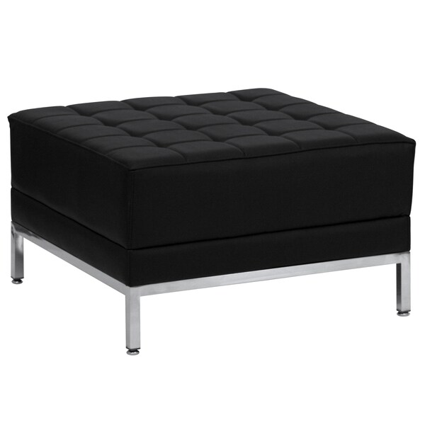 Flash Furniture 10 pcs. Black Leather Reception Set, Imagination Series - ZB-IMAG-SET19-GG