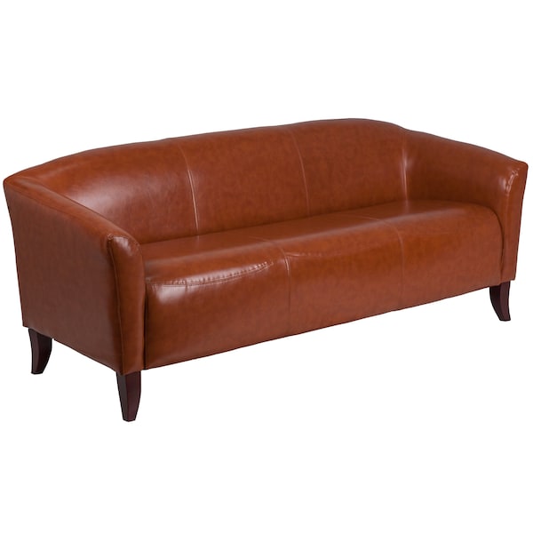 Flash Furniture Cognac Leather Reception Set, 29" to 31" x 29" - 111-SET-CG-GG