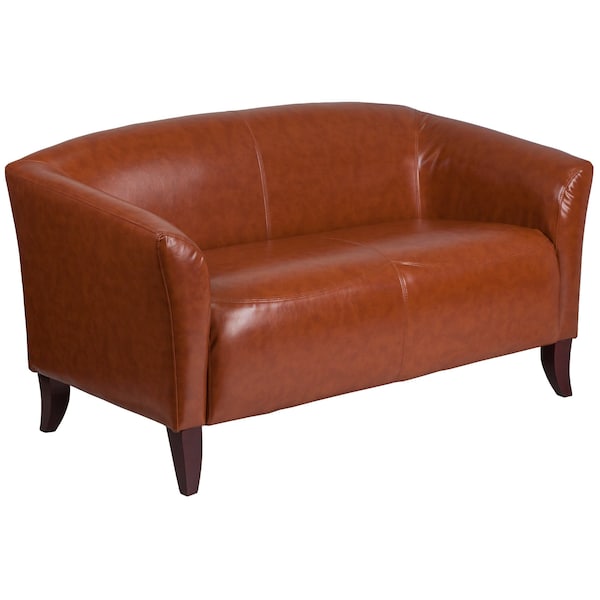 Flash Furniture Cognac Leather Reception Set, 29" to 31" x 29" - 111-SET-CG-GG