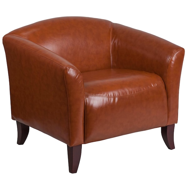 Flash Furniture Cognac Leather Reception Set, 29" to 31" x 29" - 111-SET-CG-GG
