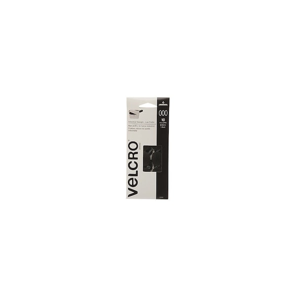 Velcro Brand Hook and Loop Fastener Heavy Duty Low Profile Small Nylon 1in L Black, 10PK - 91000