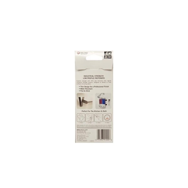 Velcro Brand Hook and Loop Fastener Heavy Duty Low Profile Small Nylon 1in L Black, 10PK - 91000