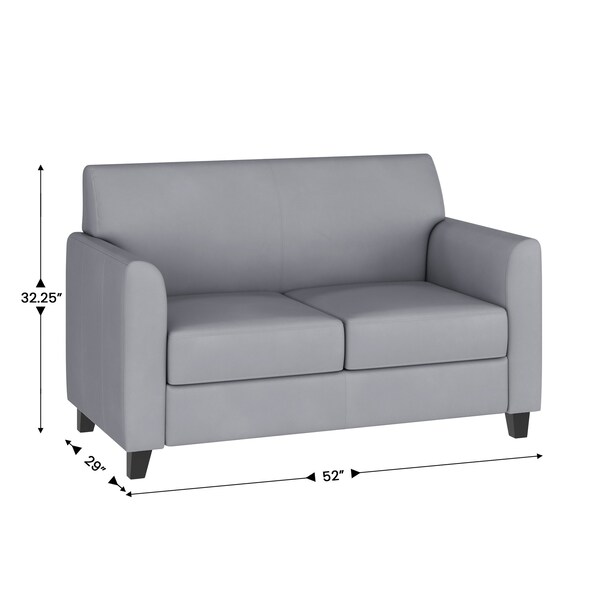 Flash Furniture Living Room Set, 29" x 32-1/4" to 32-1/2", Upholstery Color: Gray - BT-827-SET-GY-GG