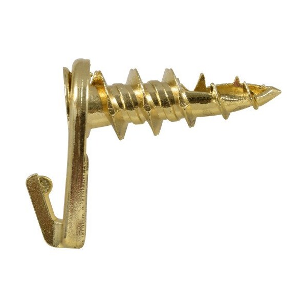 Hillman HILLMAN Brass-Plated Gold Drywall Picture Hook 50 lb 2 pk - 122403