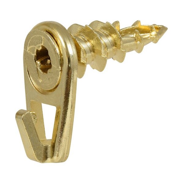 Hillman HILLMAN Brass-Plated Gold Drywall Picture Hook 50 lb 2 pk - 122403