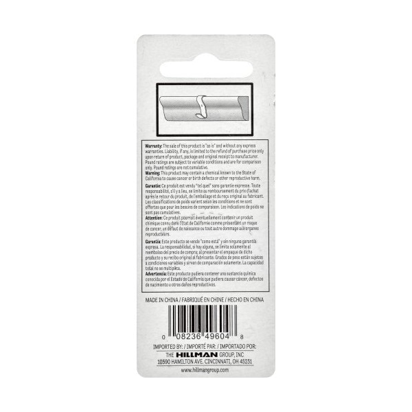 Hillman HILLMAN Brass-Plated Gold Small Molding Hook 1 lb 4 pk - 122246