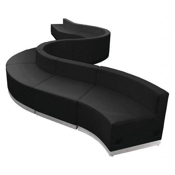 Flash Furniture 10 pcs. Living Room Set, 25-1/4" to 118" x 27", Upholstery Color: Black - ZB-803-400-SET-BK-GG