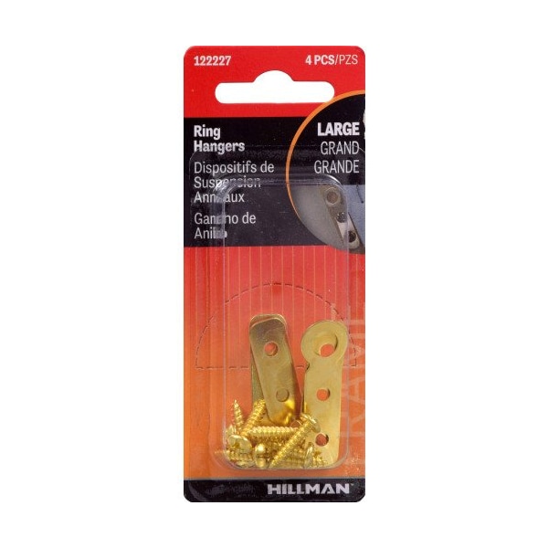 Hillman HILLMAN Steel-Plated Large Ring Hanger 4 pk - 122227