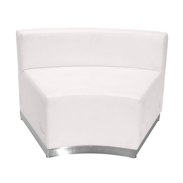 Flash Furniture 5 pcs. Living Room Set, 25-1/4" to 52" x 27", Upholstery Color: White, Series: Alon - ZB-803-820-SET-WH-GG