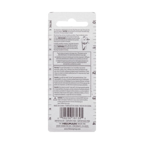 Hillman HILLMAN Plastic Coated White Hardwall Hanging Hooks 15 lb 5 pk - 121121