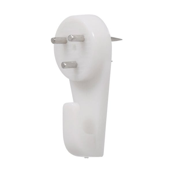 Hillman HILLMAN Plastic Coated White Hardwall Hanging Hooks 15 lb 5 pk - 121121