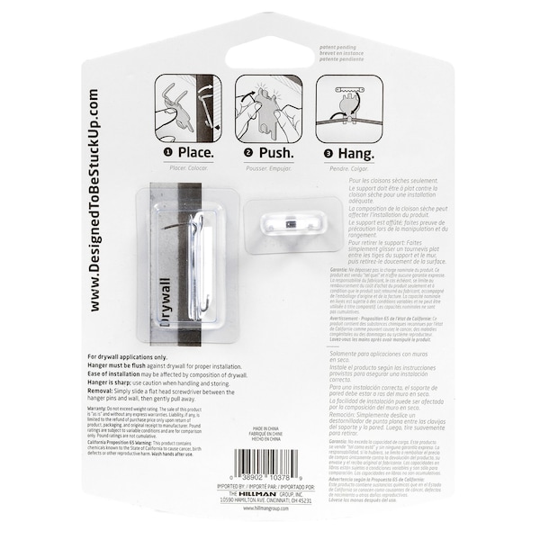 High & Mighty HILLMAN High & Mighty Picture Hanger 20 lb 5 pk - 515313