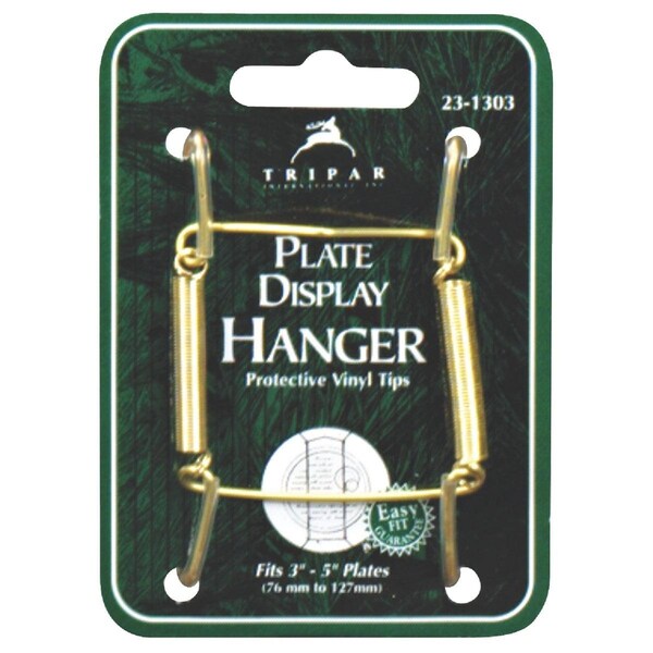 Tripar 3 In. to 5 In. Brass Wire Plate Hanger - 23-1303