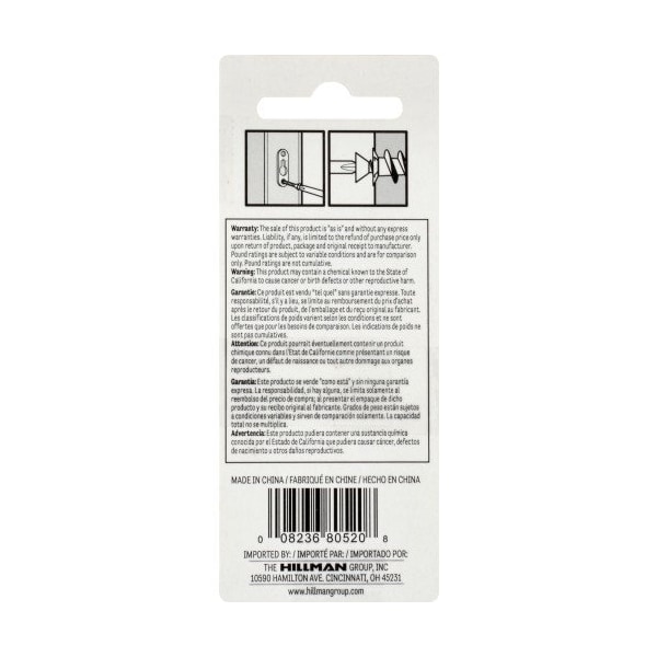 Hillman HILLMAN Steel-Plated Silver Keyhole Picture Hanger 20 lb 2 pk - 122211