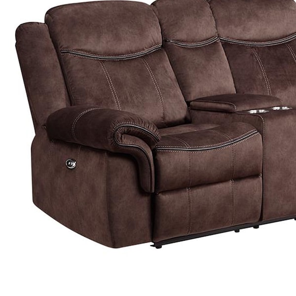 Global Furniture Usa Domino Coffee Power Reclining Sofa/Power Console Reclining Loveseat With Power Switch - 4547