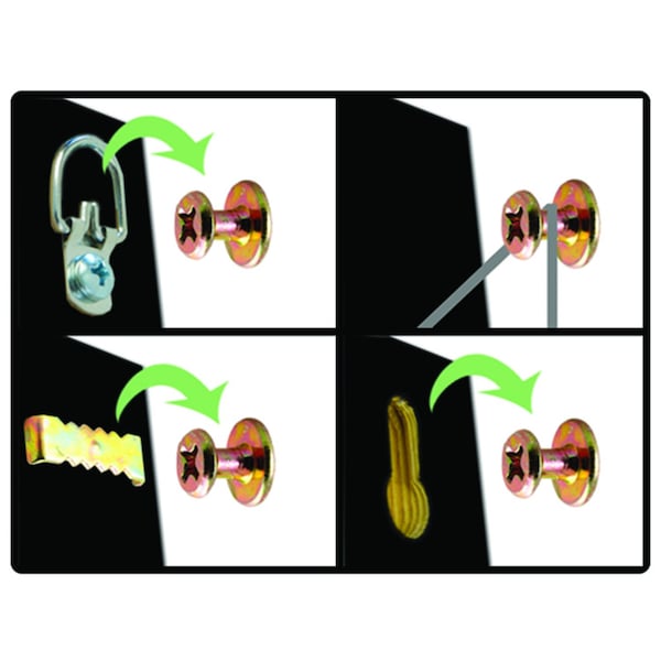 Hangman Products Hangman Gold Heavy Duty Double Headed Hanger 100 lb 2 each - BCK-2