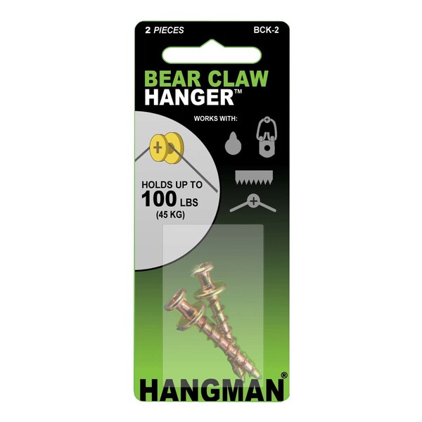 Hangman Products Hangman Gold Heavy Duty Double Headed Hanger 100 lb 2 each - BCK-2