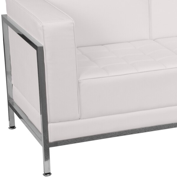 Flash Furniture 6 pcs. Living Room Set, Upholstery Color: White - ZB-IMAG-SET20-WH-GG