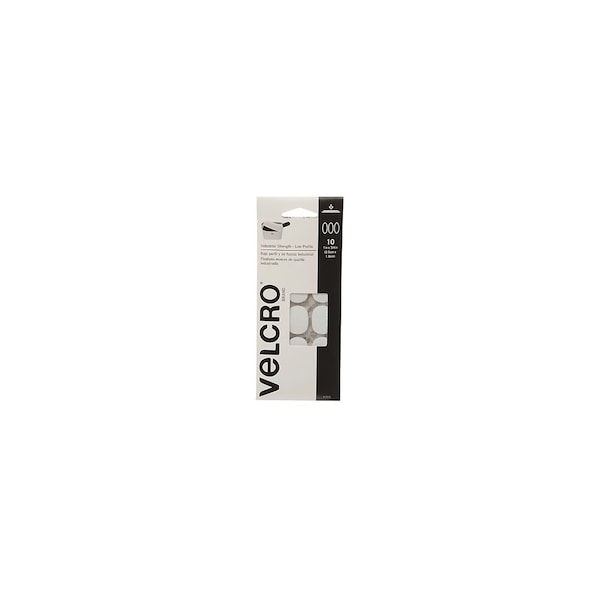 Velcro Brand Hook and Loop Fastener Heavy Duty Low Profile Small Nylon 1in L White, 10PK - 91010