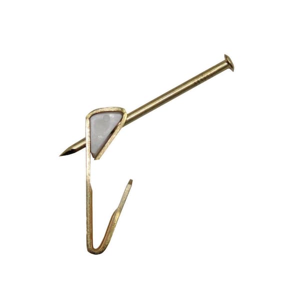 Ook Picture Hanger, 10 lb, Steel, Brass, Gold, 6PK - 50582