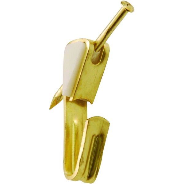 Ook Picture Hanger, 10 lb, Steel, Brass, Gold, 6PK - 50582