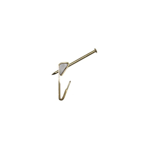 Ook Picture Hanger, 10 lb, Steel, Brass, Gold, 6PK - 50582