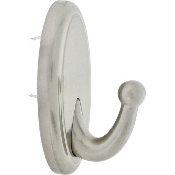 High & Mighty HILLMAN 3.5 in. L Satin Nickel Steel Oval Hook 25 lb. cap. 1 pk - 515819