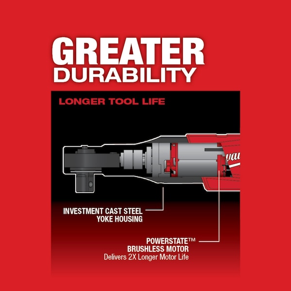 Milwaukee Tool M12 FUEL 1/2" Ratchet 2 Battery Kit - 2558-22