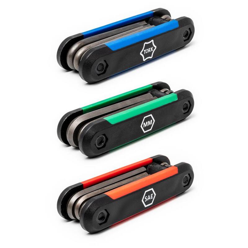 Juego de llaves hexagonales plegables Husky SAE/Métricas con juego de puntas Torx de bono (3 piezas) - HFHK3PCSET