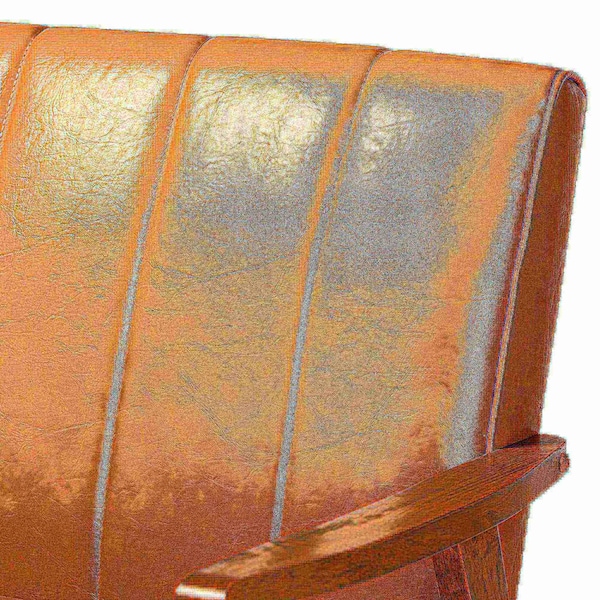 Baxton Studio Nikko Mid-century Modern Tan Faux Leather and Walnut Brown finished Wood 3-Piece Living Room Set - 175-10974-10975-10976-ZORO