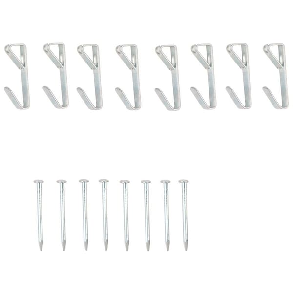 Prosource Picture Hanger, 10 lb, Steel, Zinc, Zinc, Nail-In Mounting - PH-121010-PS