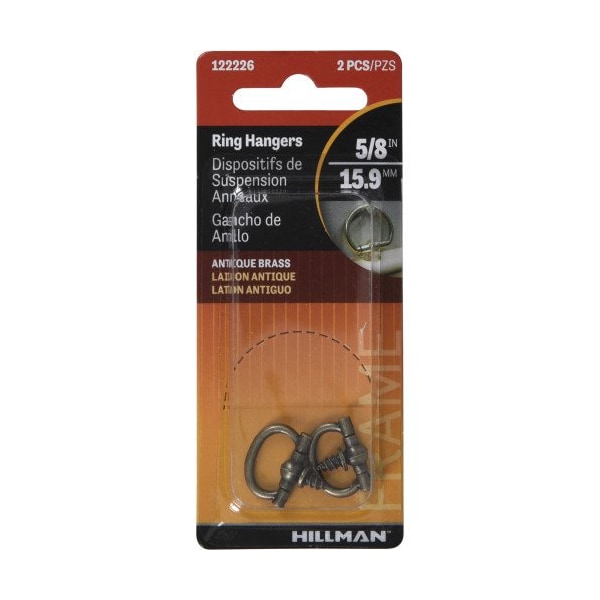 Hillman HILLMAN Antique Oval Ring Hanger 2 pk - 122226