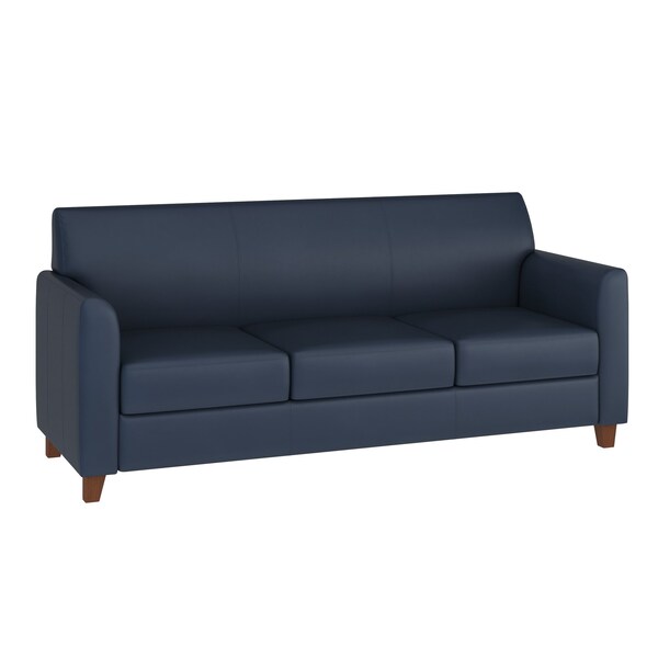 Flash Furniture HERCULES Diplomat Series Reception Set in Navy LeatherSoft - BT-827-SET-NVY-GG