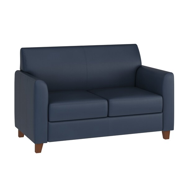Flash Furniture HERCULES Diplomat Series Reception Set in Navy LeatherSoft - BT-827-SET-NVY-GG