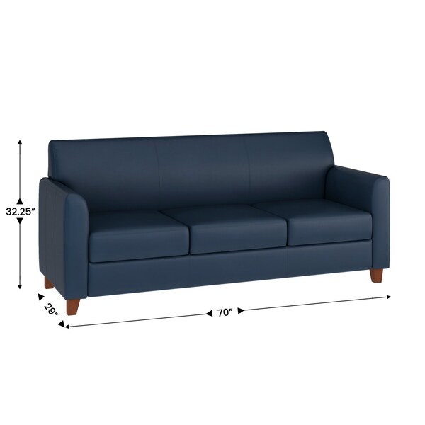 Flash Furniture HERCULES Diplomat Series Reception Set in Navy LeatherSoft - BT-827-SET-NVY-GG