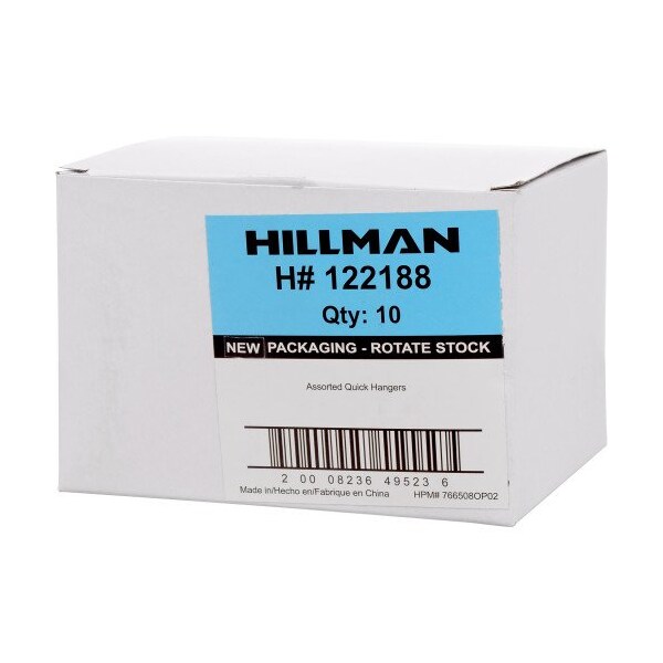Hillman HILLMAN Brass-Plated Assorted Quick Hanger 10 lb 6 pk - 122188