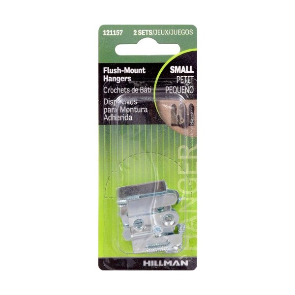 Hillman HILLMAN Silver Flush-Mount Picture Hanger 2 pk - 121157
