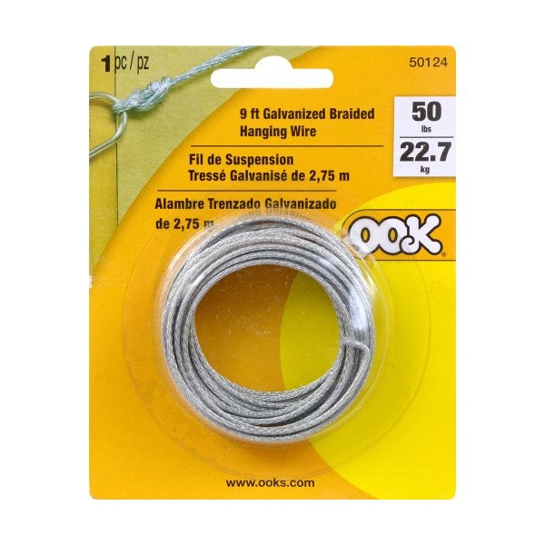 Hillman OOK 9 ft. L Galvanized Steel 2 Ga. Picture Hanging Cord, PK12 - 534634