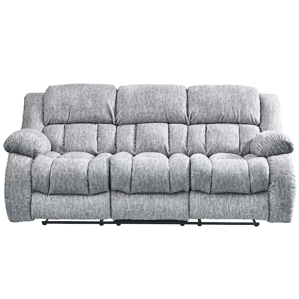 Global Furniture Usa Transitional Zaftig Fabric U250 Grey Reclining Sofa/Console Reclining Loveseat - 4639