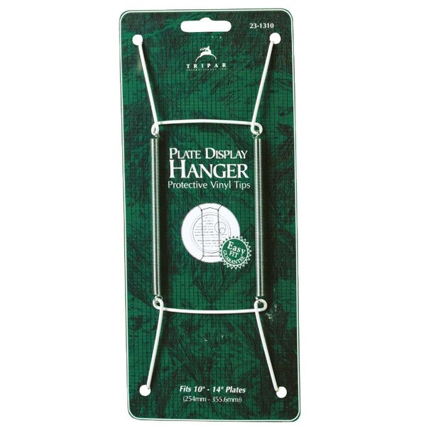 Tripar 10 In. to 14 In. White Vinyl Plate Hanger - 32-1304