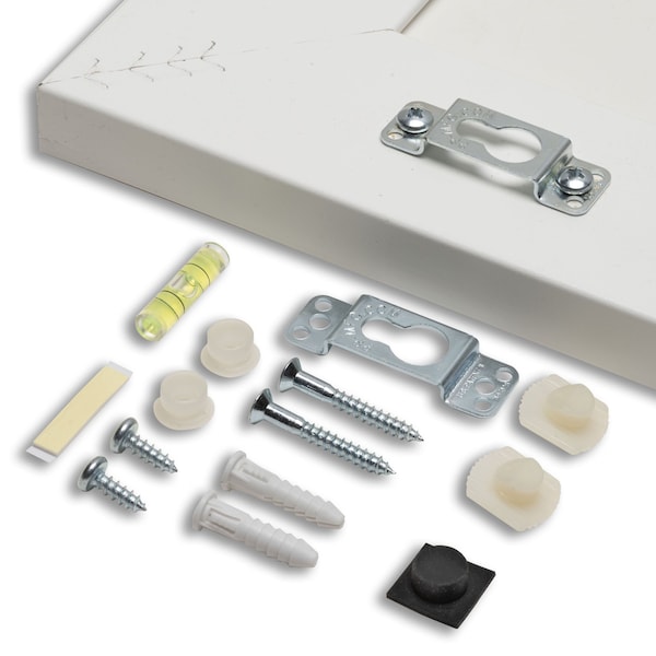 Fletcher-Terry Fletcher No-Wire Hanging Kit, Hang Wall Art up to 100 Pounds, 5PC, Heavy Duty - 143009226