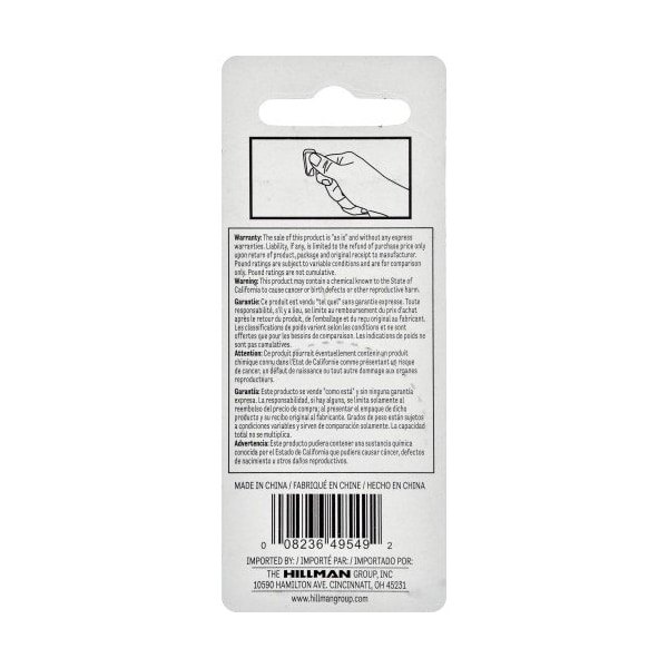 Hillman HILLMAN Antique Brass Gold Push Pin Picture Hook 10 lb 3 pk - 122212