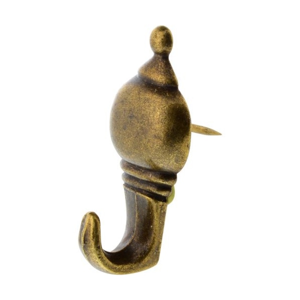 Hillman HILLMAN Antique Brass Gold Push Pin Picture Hook 10 lb 3 pk - 122212