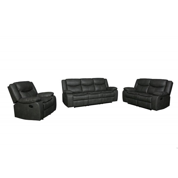 Homeroots Gray Sofa Set 192 x 108 x 120 in. - 366303