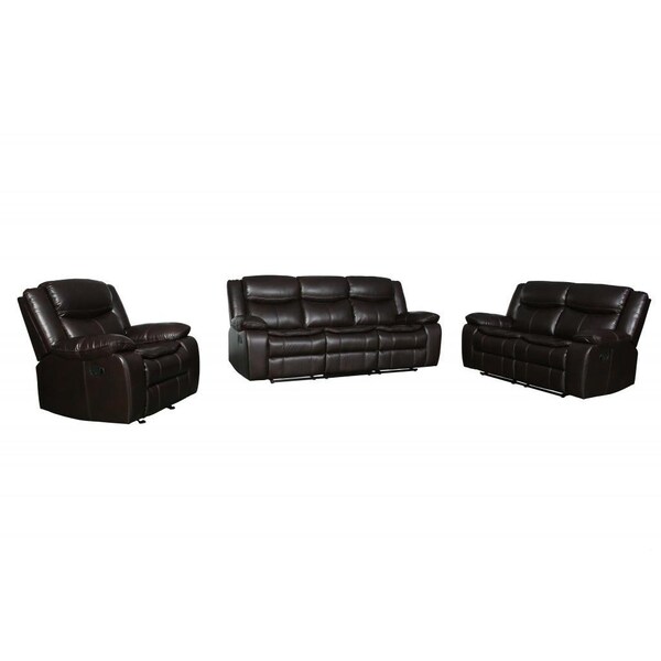 Homeroots Brown Sofa Set 192 x 108 x 120 in. - 366308